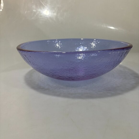 Fire and Light Lavender Purple Recycled Glass Serving Bowl 11 3/4" - Picture 1 of 6